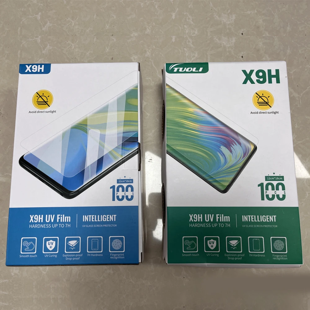 Imagem -06 - Tuoli-uv hd Clear Glass Protective Soft Film Curvo Screen Cover Máquina de Cura a Vácuo X9h 180 250u Tl168 Tl568 Tl518 50 Pcs