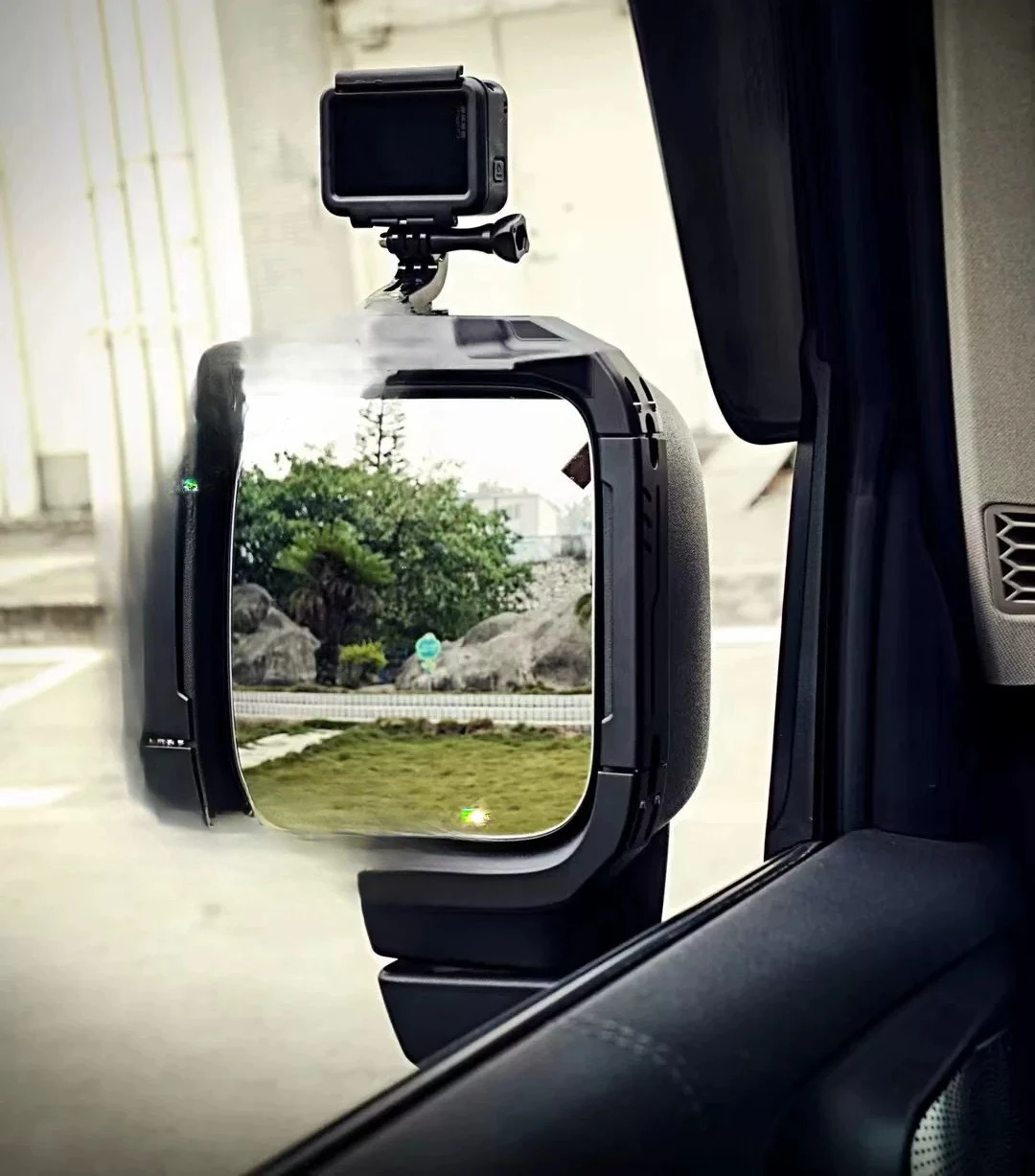 Suitable for Makino tank 300 rearview mirror Multifunctional rain shield rearview mirror Fixed camera mounting bracket