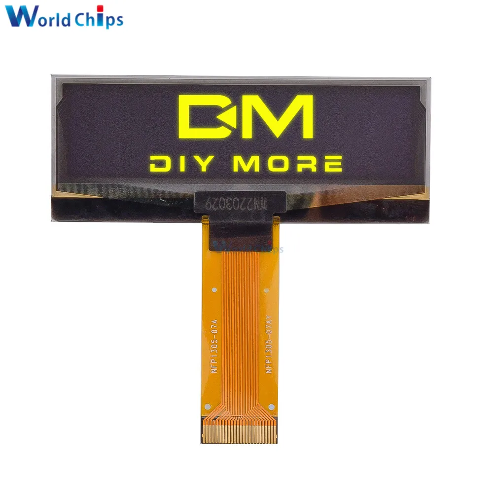 Imagem -04 - Polegada Módulo de Exibição Oled 24pin Plug-in tipo Tela Lcd Ssd1305 Unidade 128*32 Resolução Spi Interface Branco Verde Amarelo Azul 2.23