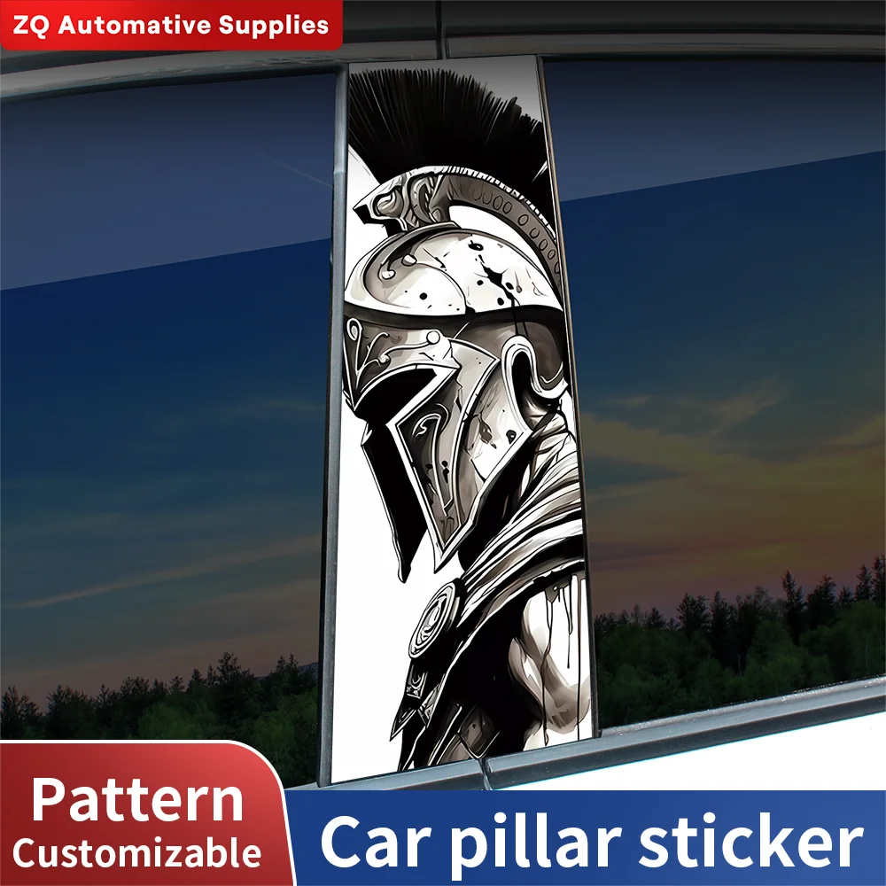 

Spartan Car Stickers Auto B Pillar Waterproof Decoration Cover Scratches Sunscreen Car Doors Pillar Vinyl Decals Accessories