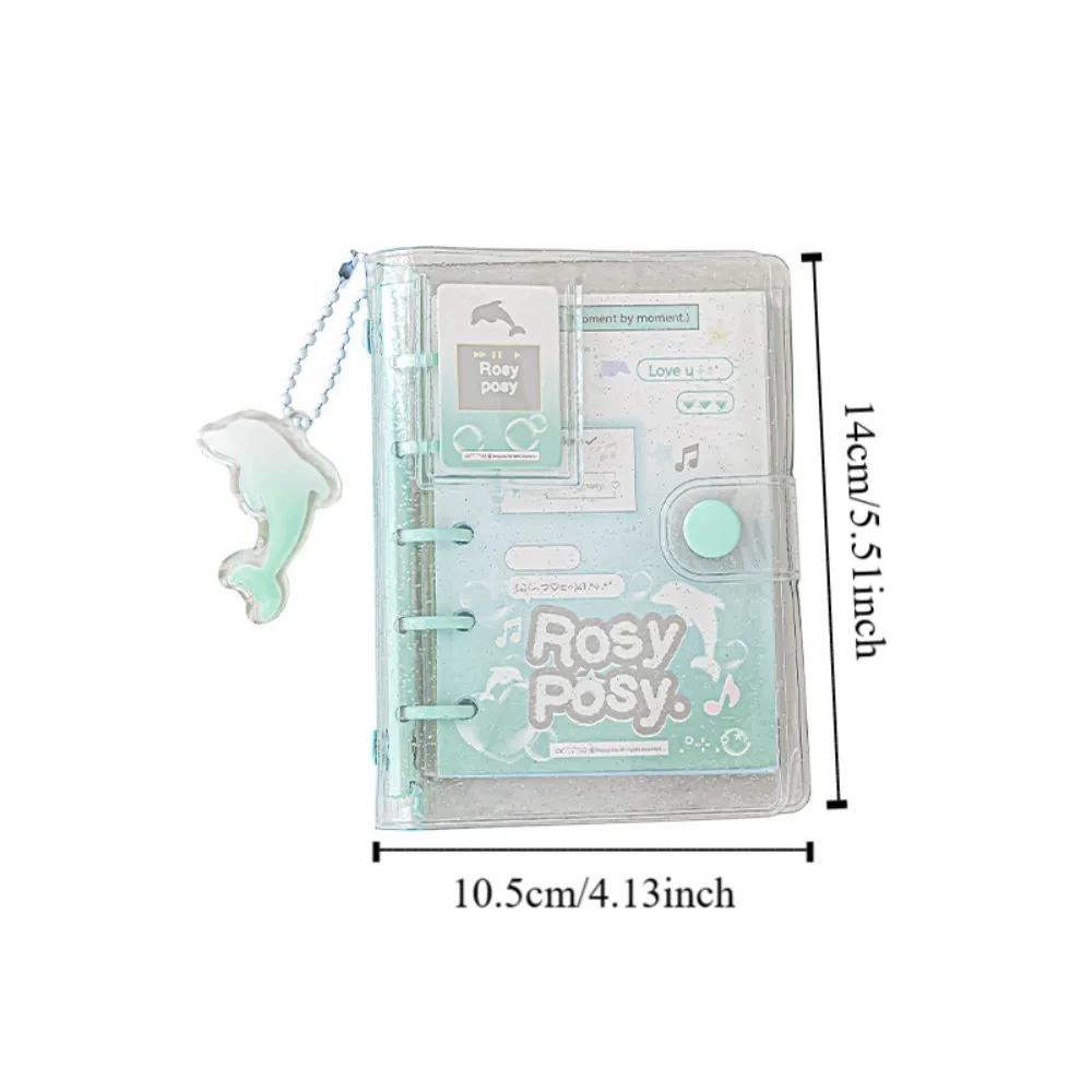 Kawaii Retro Style Mini Transparent Notepad Card Display Hand Book Loose-leaf Notebook Set Cute Creative Mini Loopbook Planner