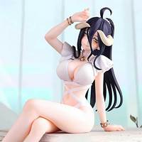 Overlord Figures Albedo Anime Figurine Sexy Girl Swimsuit Sitting Figure Pvc Model Statue Doll Collection Decoration Toys Gifts