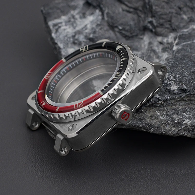 NH35 case SKX007 square 316L stainless steel sapphire glass adapted to the NH35 NH36 4R 7S Japan Automatic Movement.