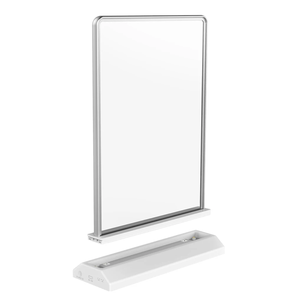 Rechargeable A5 Desktop Advertising Light Box Acrylic Flashing Led Light Table Menu Restaurant Card Display Holder Stand Bulk