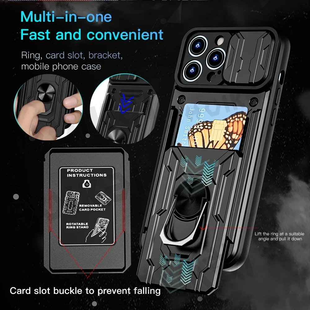 Wallet Case  for iPhone 15 Pro Max 13 Pro 12 Pro Max 11 XS Max XR 7 8 6 Plus Card Holder Detachable ID Cash Shockproof Protectio