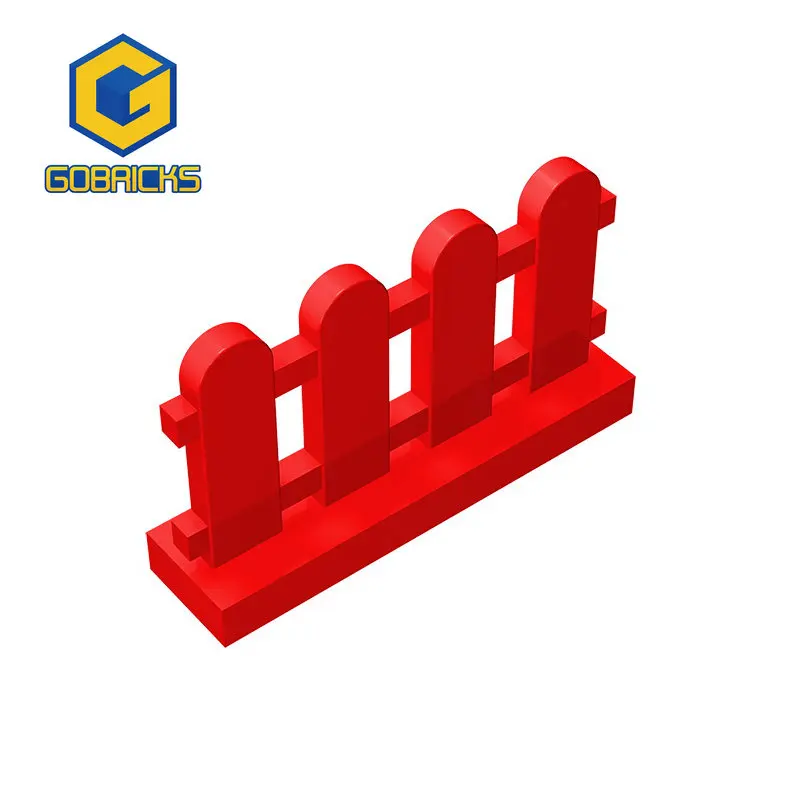 Gobricks 10pcs MOC Brick Parts 33303 Picket Fence 1 x 4 x 2 Paled Compatible Building Block Particle DIY Kid Puzzle Toy Gift