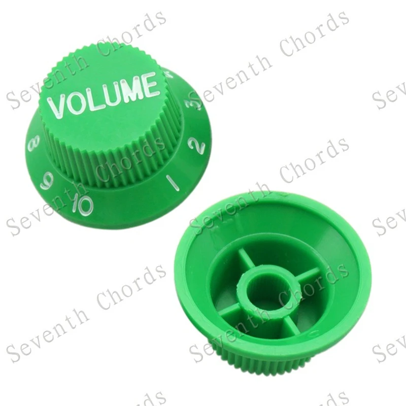 4 Stück Grüne Blaue Rote Rosa Farbige E-Gitarren-Drehknöpfe Potentiometer-Kappen Lautstärke-Ton Musikinstrument Zubehörteile – Detail 15