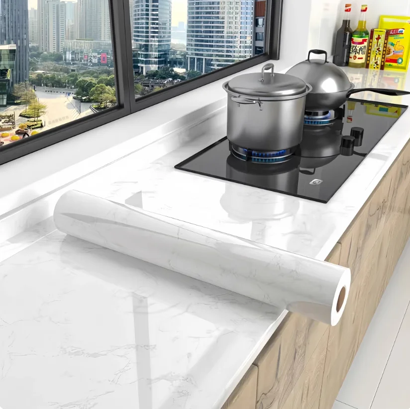 

Мраморные виниловые самоклеящиеся обои, водостойкая контактная бумага, ПВХ наклейки на стену для кухни, гостиной, дома, декоративная пленка