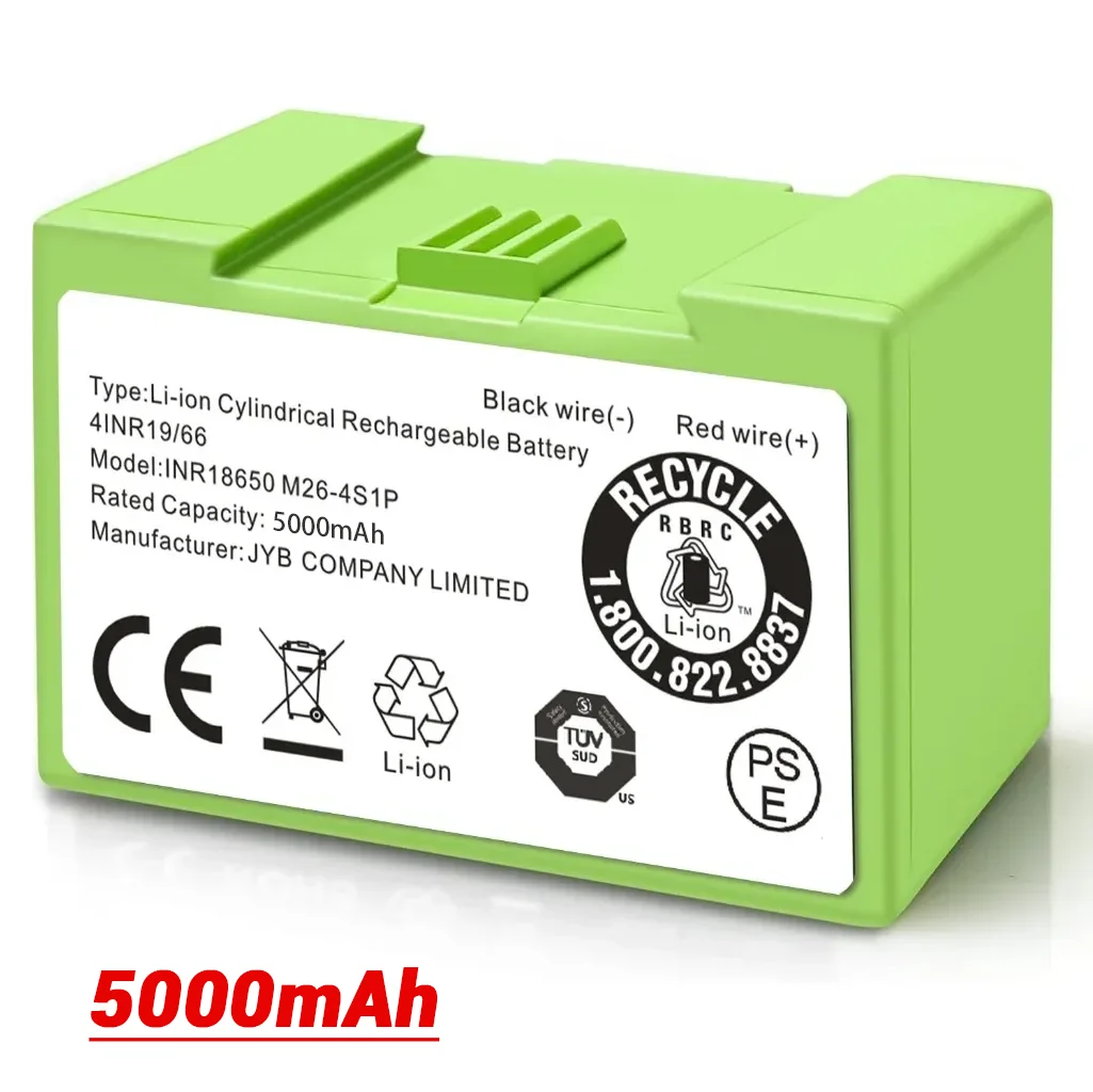 5000mAh i7 バッテリー交換用 iRobot ルンバ e および i シリーズ i7+ e5 7150 7550 i3 3150 i3+ 3550 i4 4150 i4 アクセサリー 14.4V