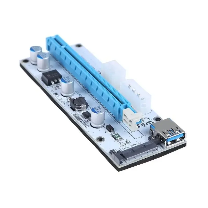 PCIe E Riser เครื่องขยายสัญญาณการ์ด PCIe PCI 3.0 USB สำหรับ4Pin อะแดปเตอร์สายอะแดปเตอร์ Molex สำหรับการ์ดวิดีโอ