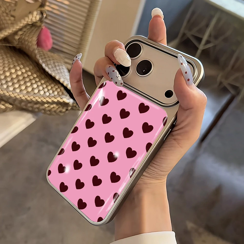 Luxuriöse Herzförmige Gummihülle für iPhone 15 17 13 Pro Max Phone 11 12 ProMax 14 15 16 Plus Hüllen Stoßfest Minimalistisch Funda – Detail 1