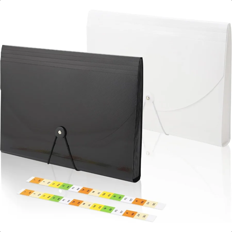 

Accordian File Organizer 13 Pocket Expanding File Folder with Labels A4 Letter Size Paper Document Receipt Organizer Portable A