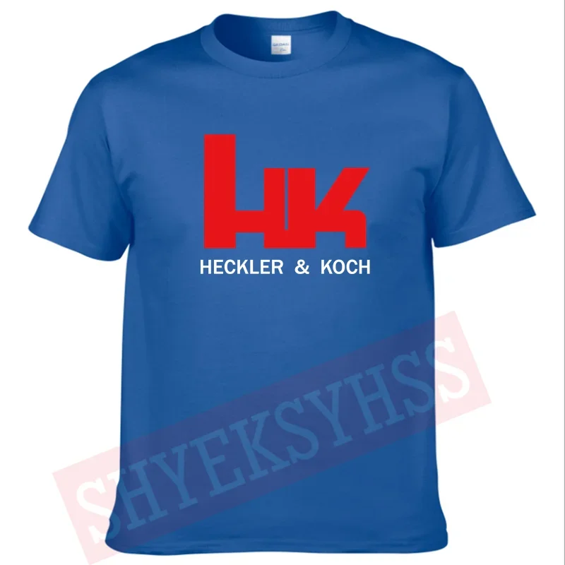 Heckler Koch Logo Men's Tshirt Men Women Outdoor Shooting T Shirt HK MP5 G3 G36 USP PistolXM25 100% Cotton T-shirt