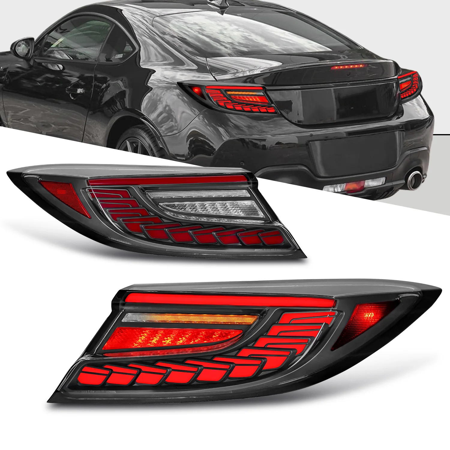 

Red Dragon Scale Style Tail Light for Subaru BRZ ZD8 Toyota GR86 ZN8