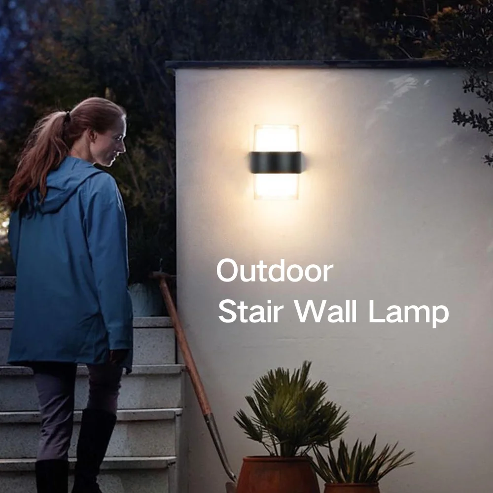 Outdoor Wall Lamp Garden outdoor lighting wall  Porch LED Interior Lamps Indoor Bedroom  Exterior Wall Sconce Wall Lights Stairs