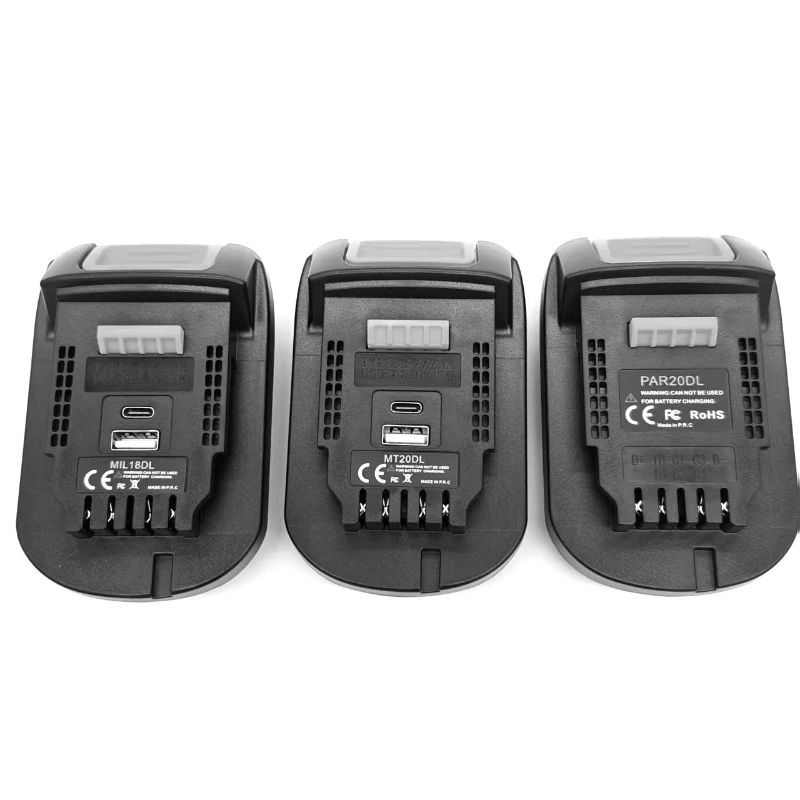 MT20DL MIL18DL PAR20DL Adapter for Makita/Milwaukee/Parkside 18V Li-ion Batteries Converting To for DL18/20V Battery Power Tools