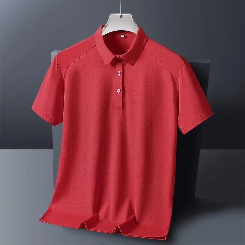 Polo Shirt Men Plus Size 9XL 150kg Korean Loose Shirt Polos Collar Short Sleeve Tee Man Casual Formal Big Size Oversized Tops