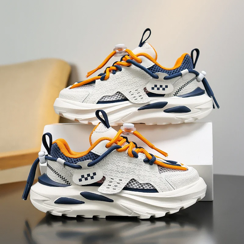 

New Fashion Running Sneakers Boys Quality Platform Outdoor Sports Shoes Children Trainers Breathable Summer Sneakers Size 31-39