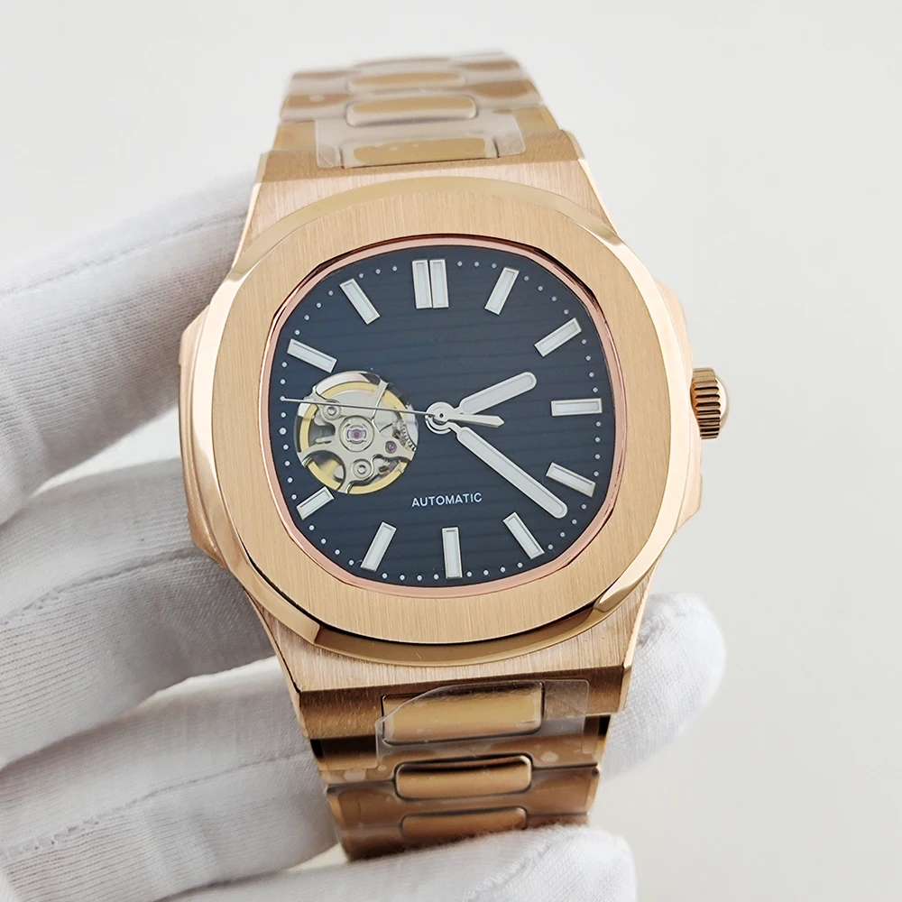 NH38 Movimento Nautilus 39mm Relógio Mecânico Automático Masculino vidro de safira Aço Inoxidável NH38 Relógio de Pulso À Prova D 'Água