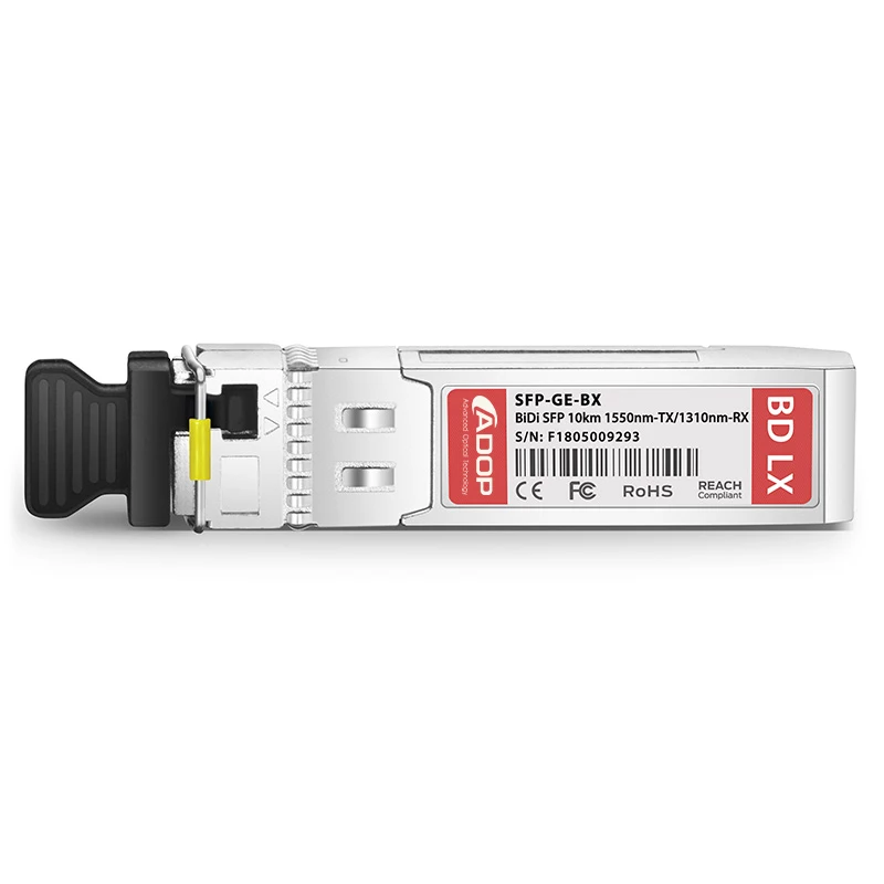 Cisco GLC-BX-10U Compatible 1000BASE-BX BiDi SFP 1310nm-TX/1550nm-RX 10km DOM Simplex LC SMF Transceiver Module