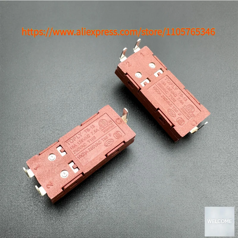 3pcs TOPLY TS-13 Vertical 3-Leg 2-Step Flip Switch Hair Dryer Power Sliding Switching Curler Switch 10A