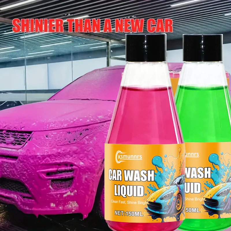 1:100 high concentration pink foam car wash wax: neutral pH formula paint protection does not hurt the car, all models of paint