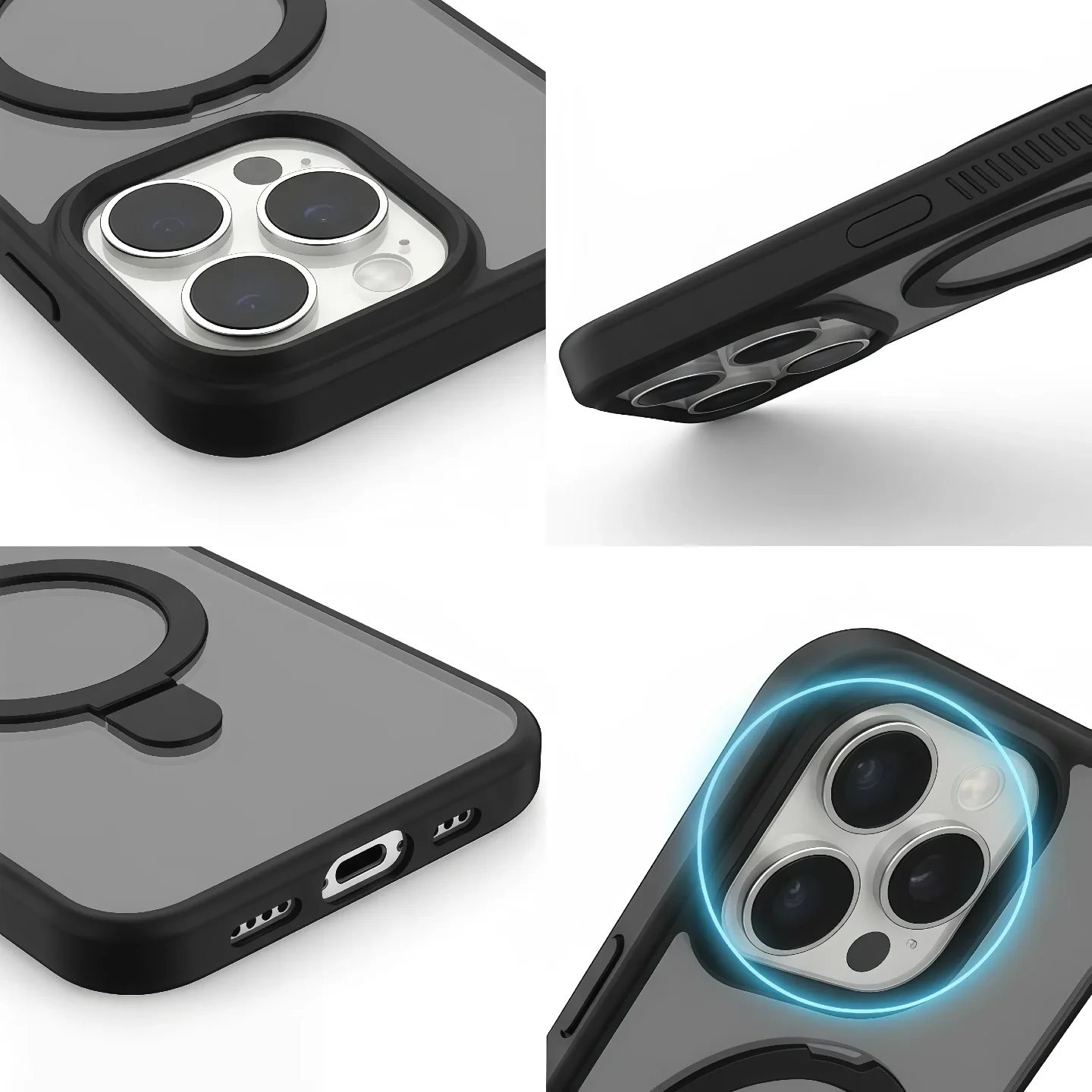 Para iPhone 16/17 Pro Max Capa de telefone magnética - Carregamento sem fio MagSafe e proteção total