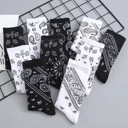 Harajuku Cotton Socks Men's Inscription Printing Cashew Flower Hip-hop Middle Tube Sock High Quality Personality Streetwear