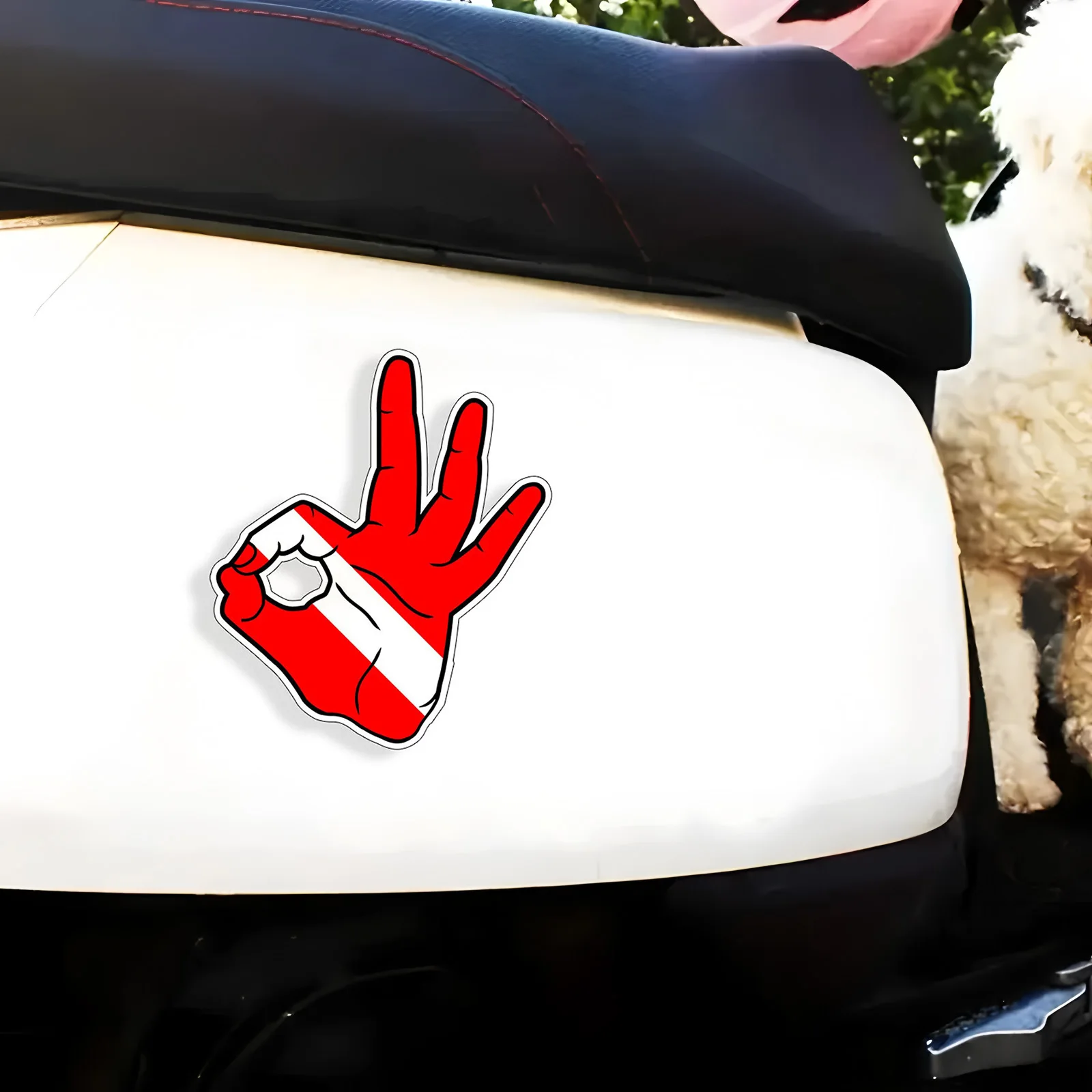 70132# OK Sign Car Stickers Funny Waterproof Vinyl Decal Motorcycle Decorative Accessories, Used for Car, Motorcycle, Laptop, V