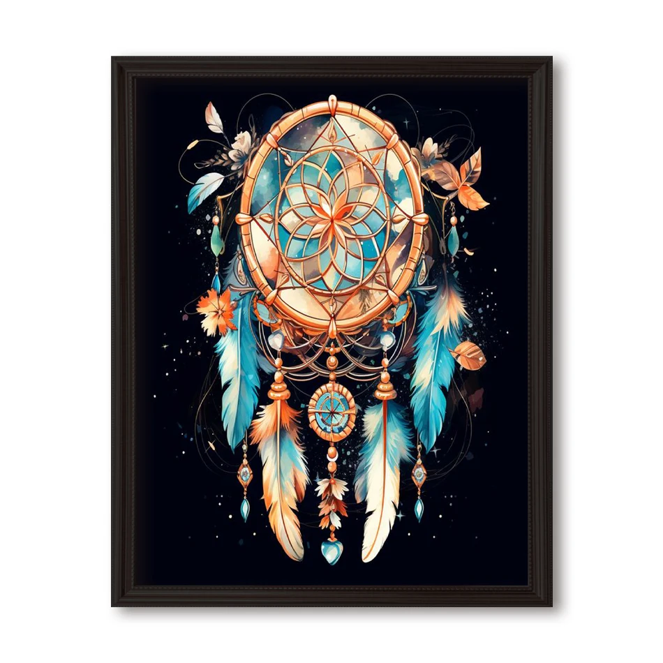 GATYZTORY Painting By Numbers With Frame Simple diy Arts Crafts Drawing Dreamcatcher Still Life Wall Decororation Paint Brushes
