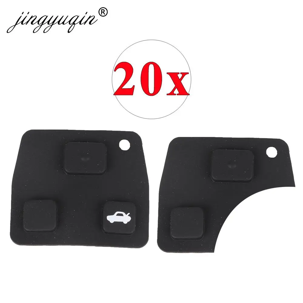 jingyuqin 20pcs/lot free shipping replacement for toyota remote key pad silicon rubber pad 2/3 button For Lexus remote key pad