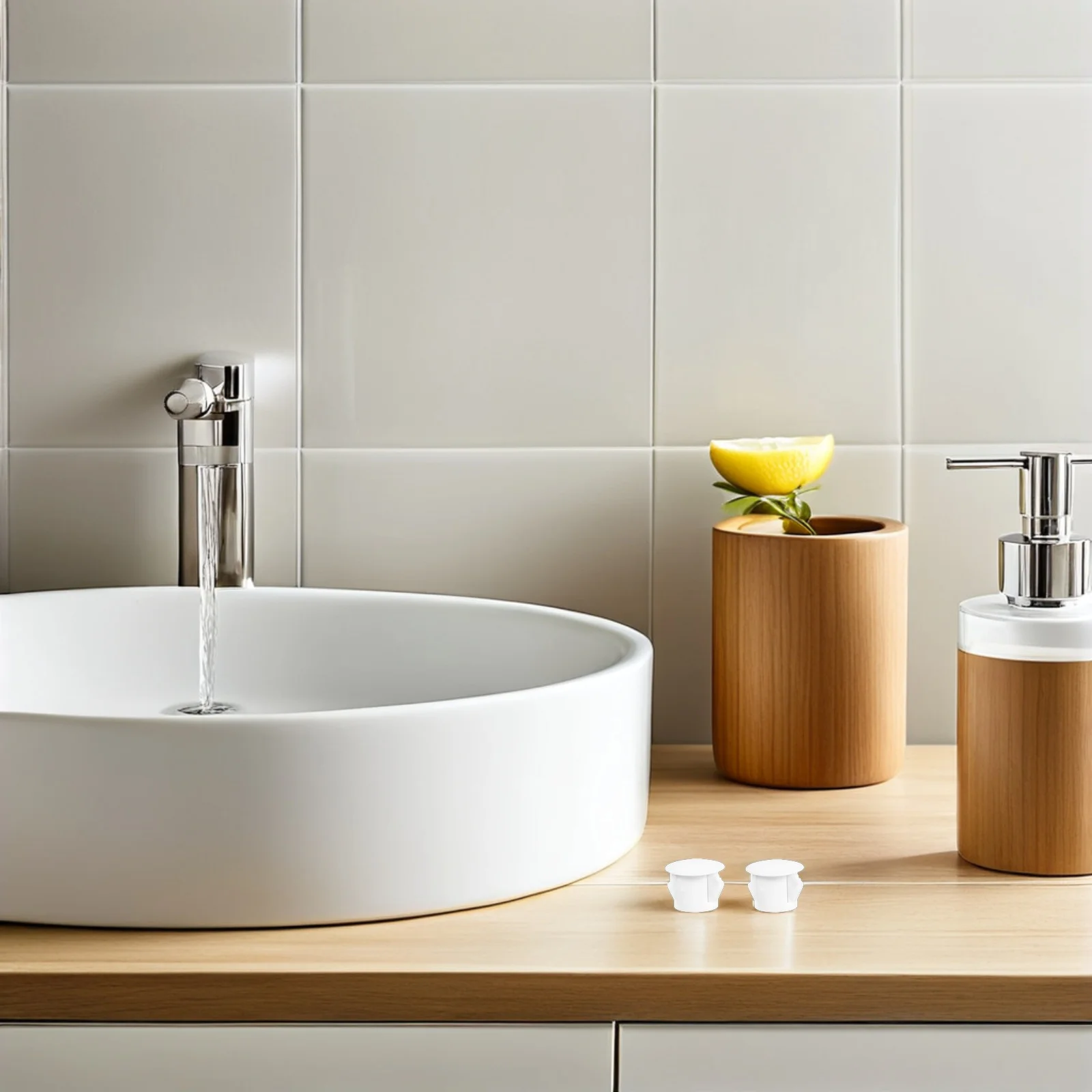 

200Pcs Plastic Hole Plugs Round White Snap in Screw Hole Covers Furniture Cabinet Decorative Inserts DIY Accessories