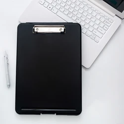 Porte-stylo A4 à double clip pour bloc-notes, étui de rangement pour documents, fournitures de bureau pour enseignants et infirmières