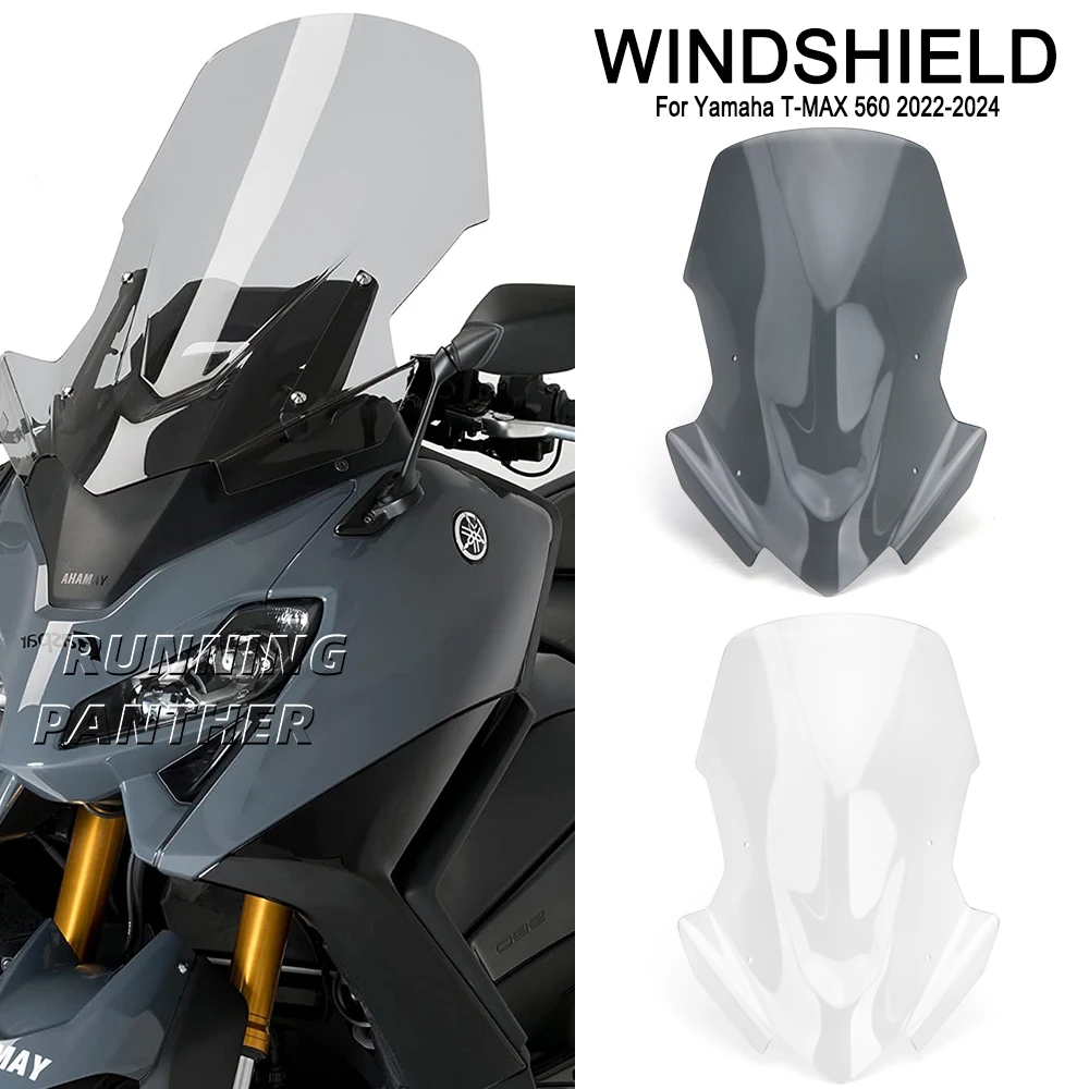 

Motorcycle Windshield Wind Screen Shield Deflector Protector Windscreen For Yamaha T-MAX560 TMAX560 T-MAX 560 2022 2023 2024