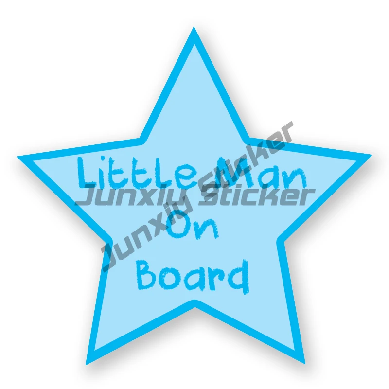 

LITTLE MAN BABY ON BOARD BLUE STAR STICKER Boy Car Van Child Children Safety