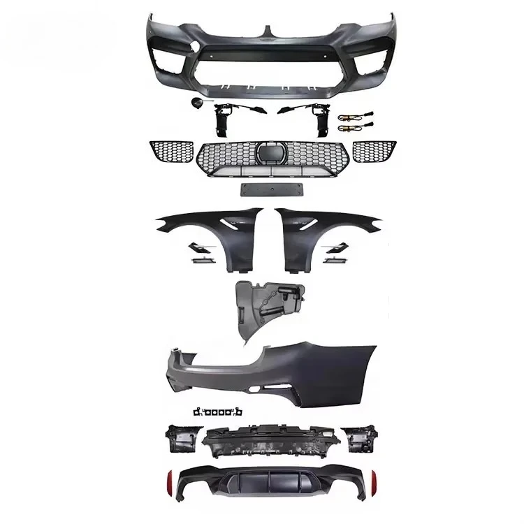 

Лидер продаж, комплект кузова в стиле M5 для 5 серии G30 G38 2017-IN, передний бампер, задний бампер, боковые юбки, автомобильный бампер