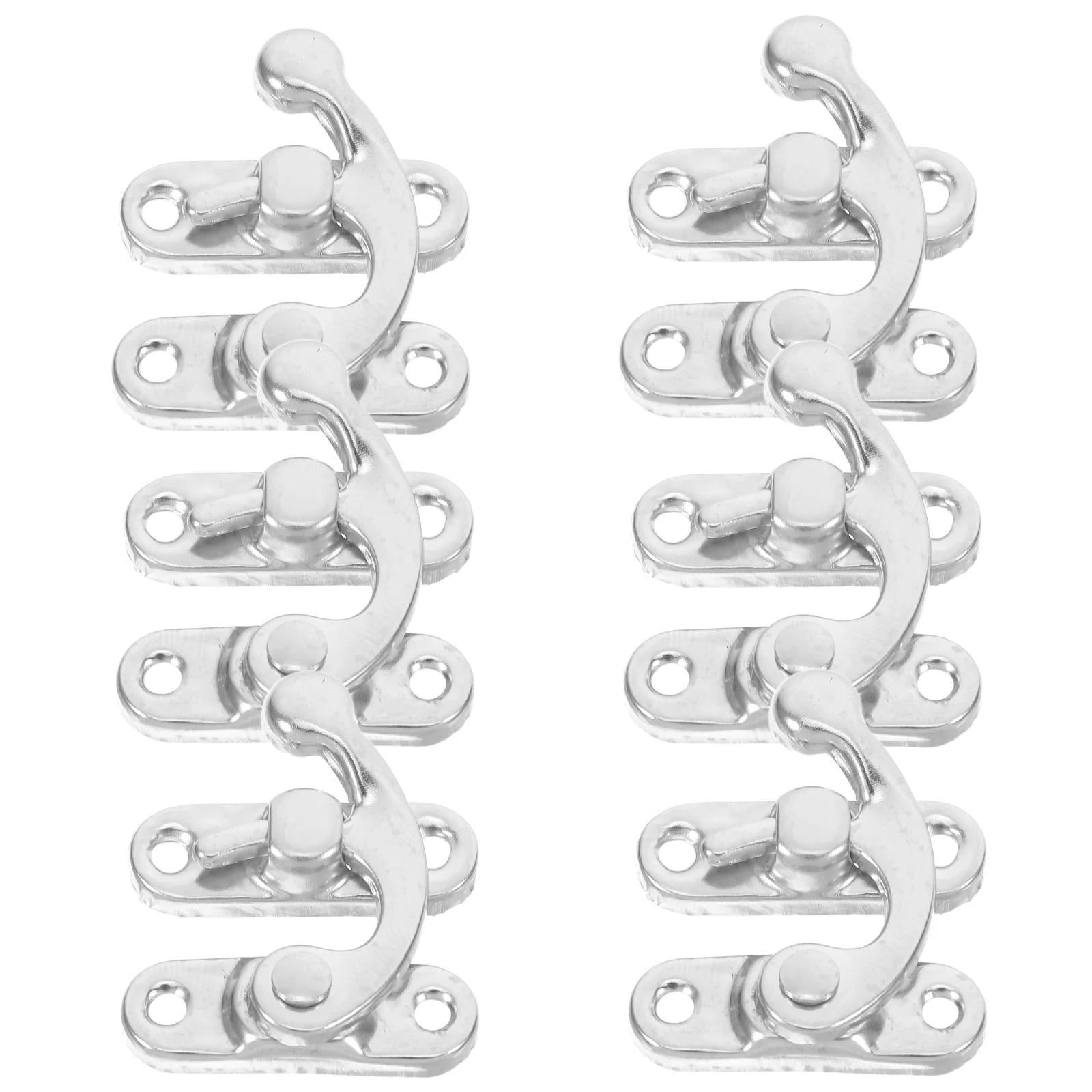 

6pcs Antique Box Hasp Latch Retro Style Metal Buckle Lock Horn Hook Decorative Box Clasp Latches Hardware For Jewelry Boxes