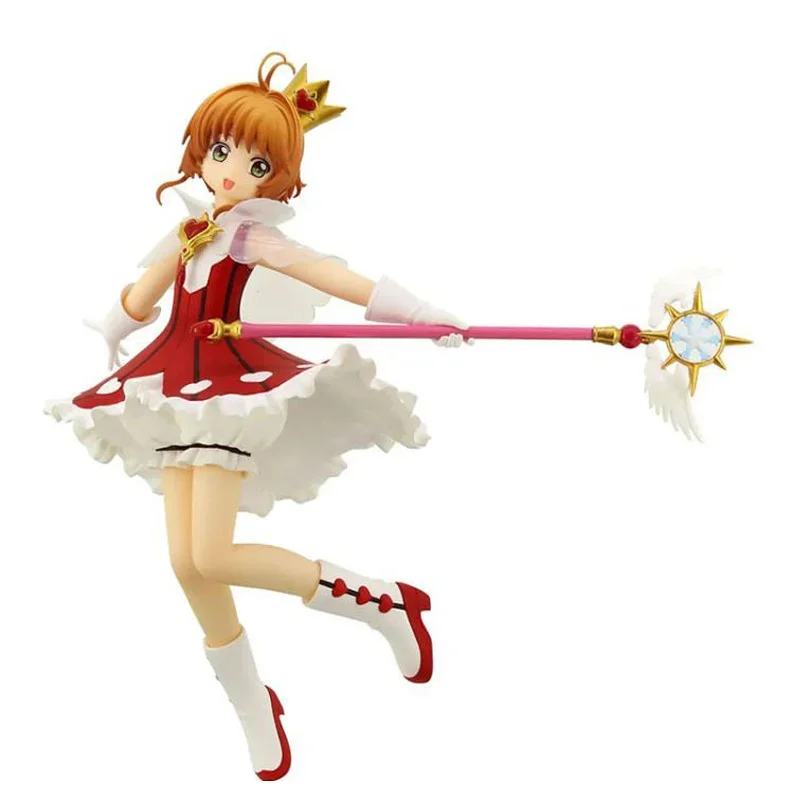 

Card Captor Sakura Anime Characters Kinomoto sakura Action Figure Children's Gifts Desktop Ornaments Model Statues Tide Play