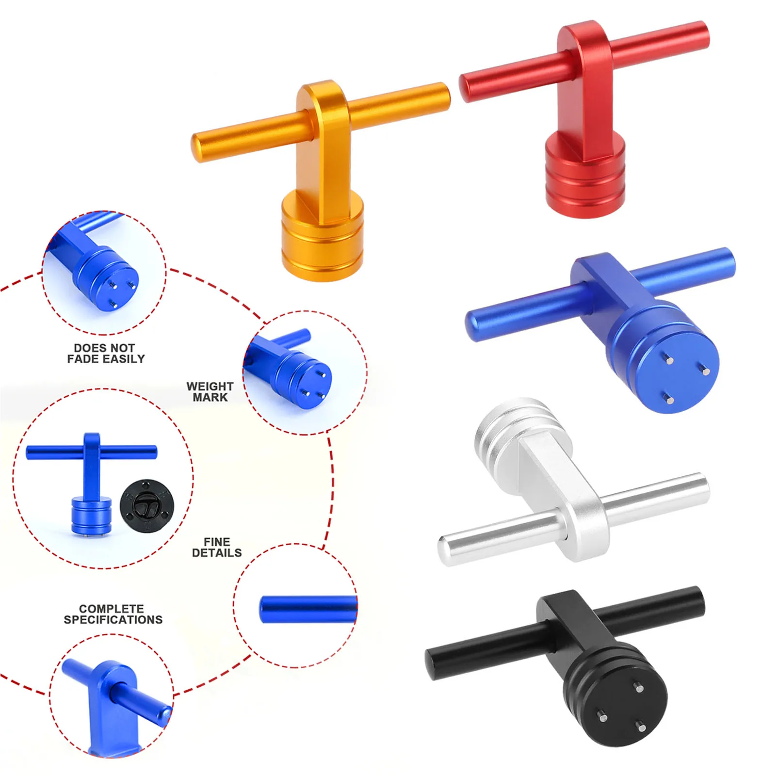 1 Pc Golf Wrench With 3 Prong 5 Colors 8x6.5cm Alloy Install Remove TP Collection & Spider Mini Putter Weight Golf Training Tool