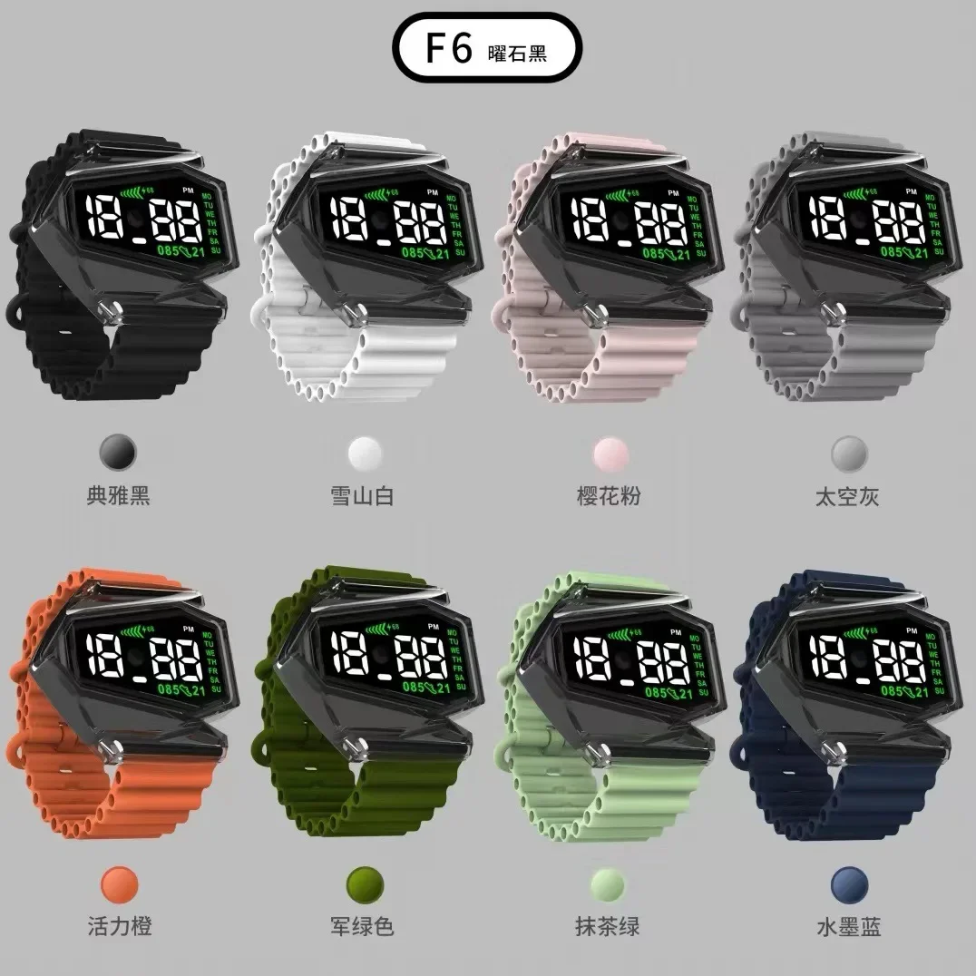Nuevo Reloj Deportivo Digital LED Táctil con Diseño de Avión para Hombres, Estudiantes, Niños, Regalo, Luminoso, Resistente al Agua, con Fecha, Alarma, Reloj de Pulsera, Reloj Hombre