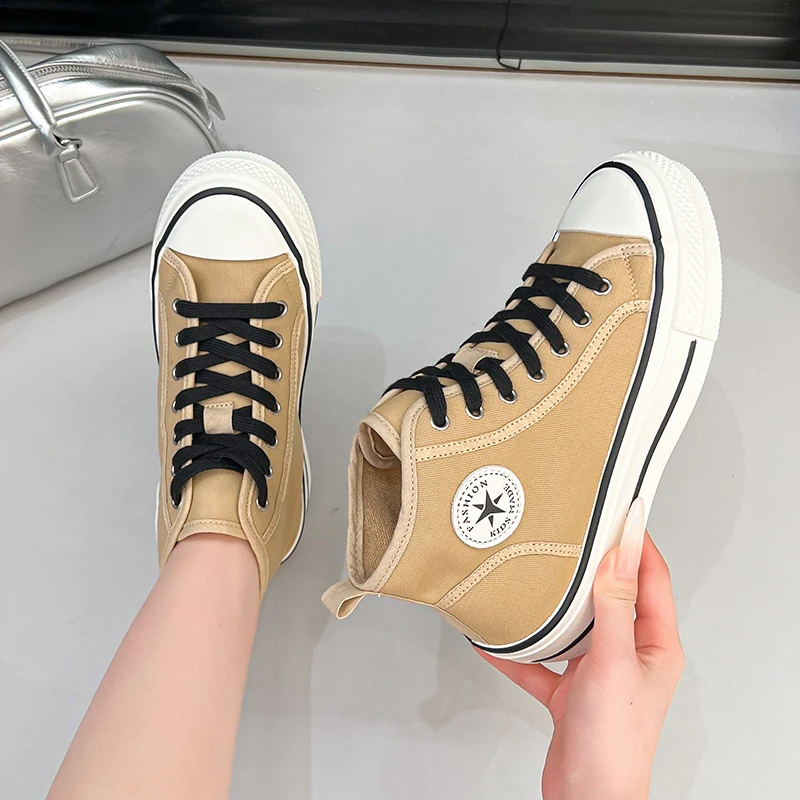 Zapatos De Mujer Tendencia Women Platform Sneakers Mango Head Women Casual Canvas Shoe Breathable Sneakers Skateboard Shoes