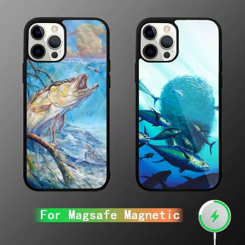

Bluefin Tuna sea fish Phone Case For iPhone 16,15,14,13,12,11,Pro,Max,Plus,Mini,SE New Magsafe Magnetic Wireless Charging