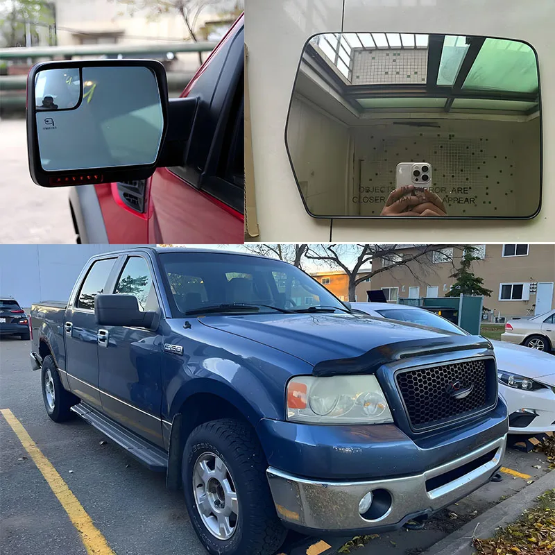 

For Ford F-150 F150 2004 2005-2014 Pickup Heated Right Left Side Mirror Glass Convex Wide Angle Wing Mirror Replacement Rearview