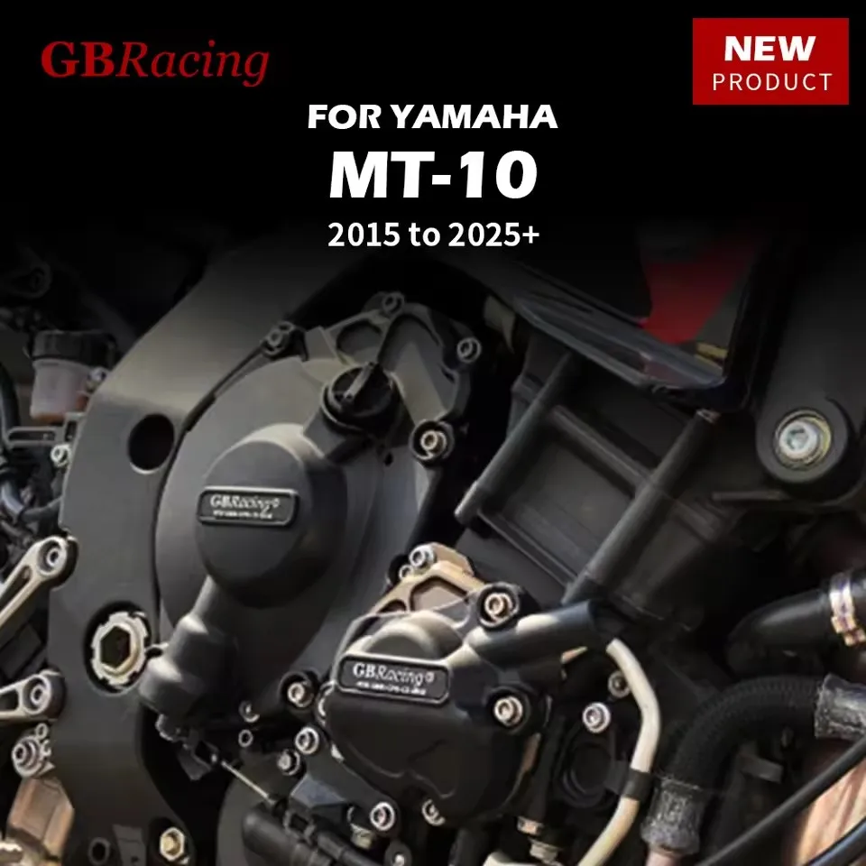 ชุดฝาครอบเครื่องยนต์ GBRacing สำหรับ YAMAHA MT-10 ปี 2015-2025 ฝาครอบเพลาข้อเหวี่ยง ฝาครอบคลัตช์ ฝาครอบไดชาร์จ อุปกรณ์ตกแต่งรถจักรยานยนต์