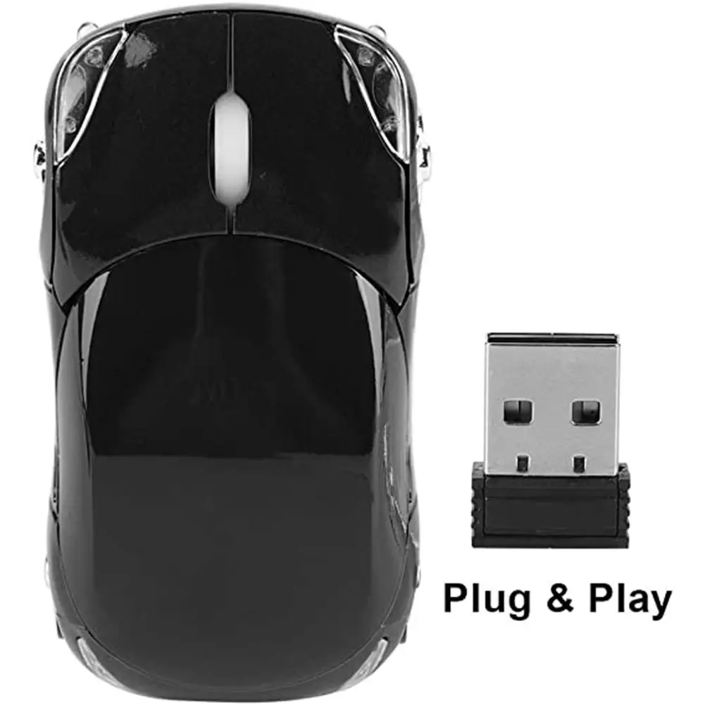 Wireless Mouse 2.4GHz 1600 DPI Wireless Sport Car Shaped Mice With USB Receiver For PC Laptop Home Computer