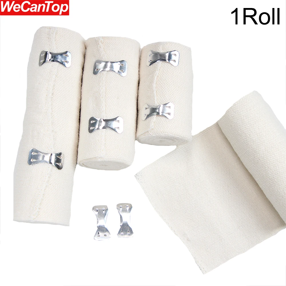 1Roll Elastic Bandage Wrap-Latex-Free Elastic Wrap for Running & Sports Sprains,Injuries,Wrap Calf,Ankle Wrap & Foot Compression