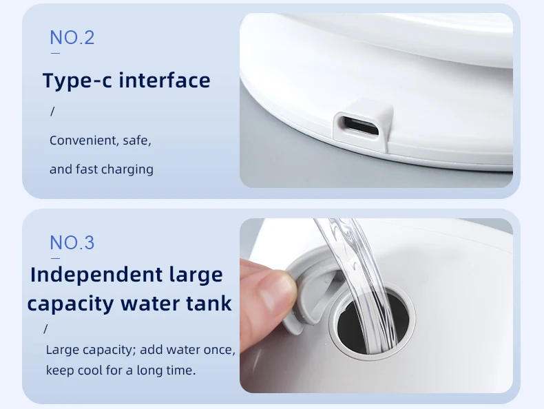Портативный вентилятор для кондиционера Xiaomi, красочный атмосферный светильник, водяной мини-USB-охладитель воздуха, увлажнитель воздуха, вентилятор водяного охлаждения для рабочего стола