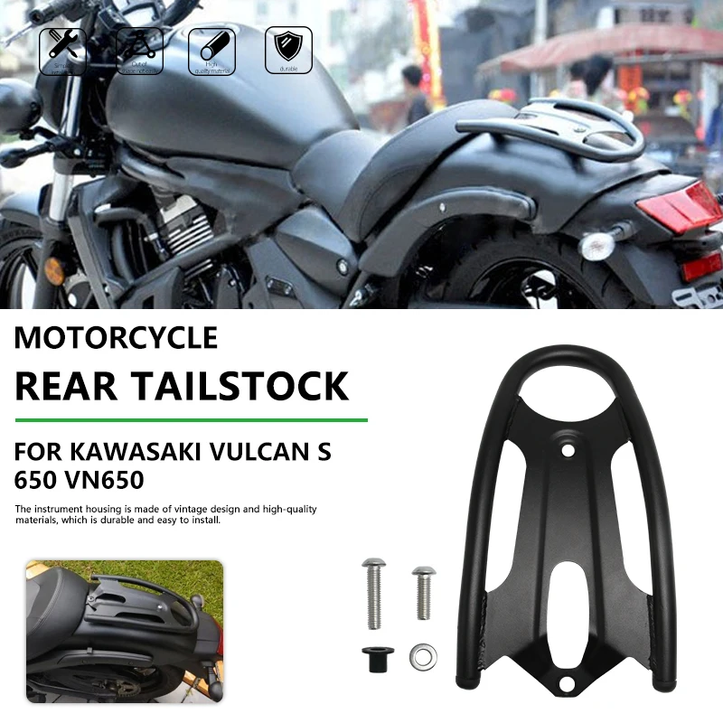 for KAWASAKI Vulcan S 650 VN650 Motorcycle Accessories Luggage Rack Rear Tailstock Black Shelves Passenger Seat Luggage Holder