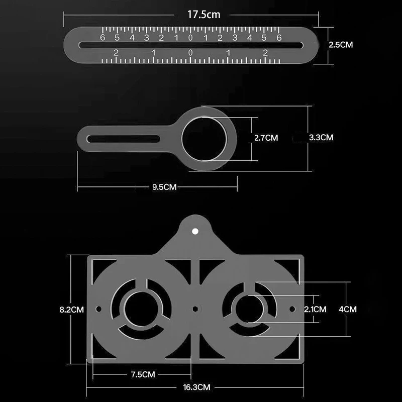 4/6/9/12 Aluminum Alloy Folding Ruler For Tile Positioning Opening Manual DIY Measuring Ruler Multi-Functional Measuring Ruler