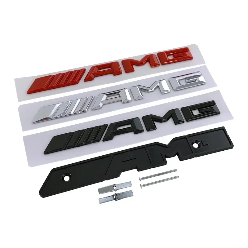 Alloy AMG Car Emblem Grille Letter Badge for Mercedes Benz AMG W204 W205 W210 W211 W212 W213 W167 W176 W463 GLC C63 G63 E63 view 2